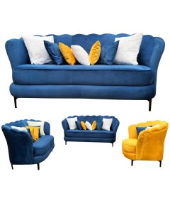 ONO - 6BB - 6 Places - Modern Blue Velvet Onorine Sofa, Very Comfortable - MAM202332302002