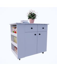 Compact Kitchen Island with Storage Cabinets and Drawers | Maimo Furniture Cameroon MAM211020253