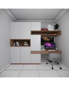 Modern Wardrobe with Work Desk Maimo Furniture Cameroon MAM14102025001