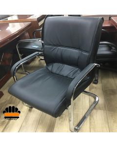 Modern visitor office chair with padded seat and chrome cantilever base-MAM1125202556
