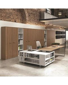 TAB - 1PC - Modern office table executed in wood and metal- MAM02012202