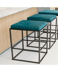 Modern Island Stool with Geometric Metal Base | Maimo Furniture Cameroon MAM11011202512