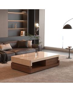 Luxury Marble Coffee Table – Wooden Base Modern Center Table | MAIMO Furniture MAM171020250022
