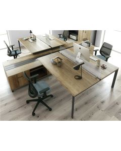 MOB - 1PC - Modern office furniture executed in wood and metal - MAM02212202
