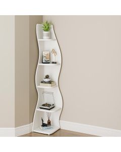 Modern Standing Corner Book Shelve with Curved Design | Maimo Furniture Cameroon-MAM2210202520