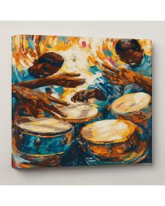 African Drummers Abstract Art – Vibrant Rhythm by Maimo Furniture- MAM091020256