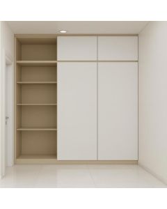 Built-in Formica Wardrobe with Open Shelves | Maimo Furniture-MAM100820259