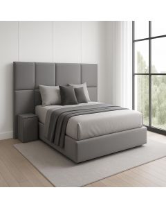 Modern Upholstered Bed with Wide Cushioned Headboard-MAM0930202572
