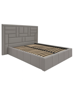 Upholstered Bed with Geometric Panel Headboard | Maimo Furniture-MAM0930202546