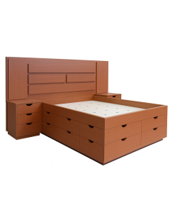 13 drawers Modern Upholstered Bed with Tall Panel Headboard | Maimo Furniture-MAM0930202550