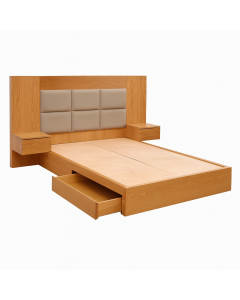 Modern Geometric Panel Bed Frame with Storage-MAM0930202560