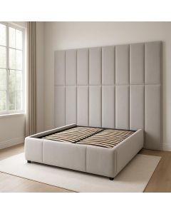 Modern Upholstered Bed with Diamond-Patterned Headboard-MAM0930202566