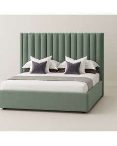Luxury Upholstered Bed with Tall Vertical Channel Headboard-MAM0930202567