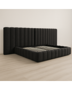 Contemporary Bed with Padded Frame and Extended Headboard-MAM0930202569