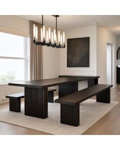 Modern Formica Dining Table with Bench Seating – Contemporary Dining Set by Maimo Furniture-MAM20262214