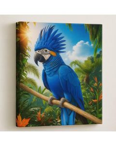 Blue Parrot Tropical Jungle Art – Maimo Furniture- MAM0910202572
