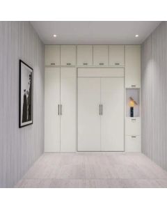 Built-in Formica Wardrobe with Overhead Storage | Maimo Furniture-MAM1008202512