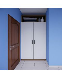 Compact Built-in Formica Wardrobe with Overhead Storage | Maimo Furniture-MAM1008202510