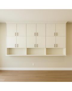 Floating Wardrobe with Cabinets – White Formica Wardrobe by Maimo Furniture-MAM1008202523