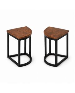 Modern Half-Moon Side Stools with Metal Frame – Compact Set by Maimo-MAM20260437