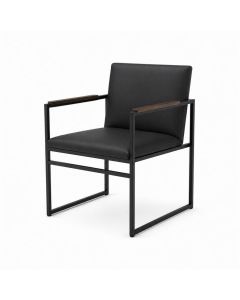 Modern Armrest Dining Chair with Metal Frame – Upholstered Chair by Maimo-MAM20260435