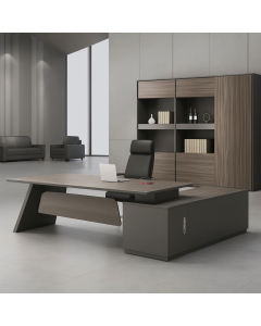 L-Shape Wooden Desk – Farmhouse Style Corner Workstation | MAIMO Furniture MAM071120250126