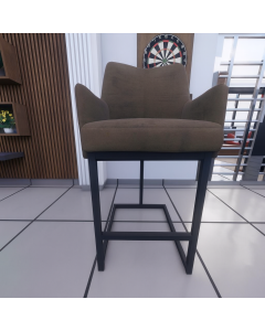 Luxury Upholstered High Chair with Black Metal Frame – Modern Bar Stool by Maimo Furniture-MAM060120267