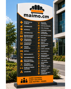 Custom Outdoor Business Totem Sign for Brand Visibility and Commercial Advertising - MAM2026280545