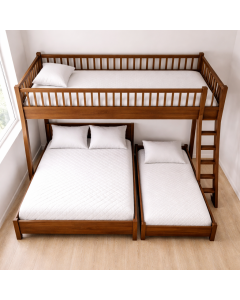 Triple Bunk Bed with Pull Out Bed – Space Saving Bed by Maimo Furniture-MAM202618242