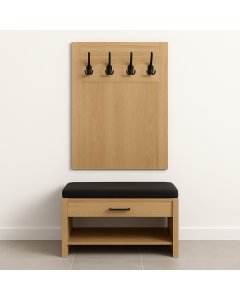 Floating Coat Rack Panel with Storage Bench MAM061120250010