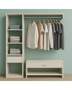 Floating Wardrobe and Bench – Modern Space-Saving MAM06112025002