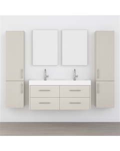 Modern Double Sink Toilet Cabinet with Dual Tall Storage Maimo Furniture MAM11102025009