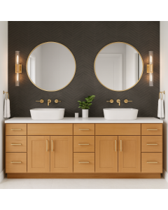 Luxury Black Double Sink Toilet Cabinet with Granite Top Maimo Furniture MAM111020250014