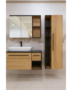 Modern Single Sink Toilet Cabinet with Tall Slim Storage  Maimo Furniture MAM121020250020