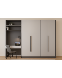 Minimalist Wardrobe with Built-In Desk  Maimo Furniture Cameroon MAM141020250011