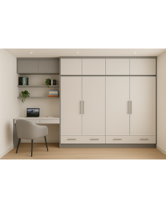 Wardrobe with Desk & Open Shelves  Maimo Furniture Cameroon MAM141020250010