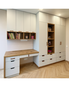 Wardrobe with Desk, Drawers & Open Shelves  Maimo Furniture Cameroon MAM141020250018