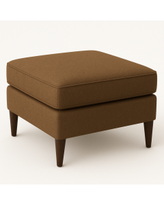 Classic Fabric Pouf with Wooden Legs | Timeless Ottoman by Maimo Furniture MAM16102025009