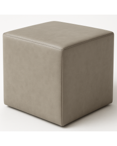 Minimalist Leather Cube Pouf | Modern Ottoman by Maimo Furniture MAM161020250011
