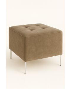 Square Fabric Pouf with Metal Legs | Modern Ottoman by Maimo Furniture MAM16102025008