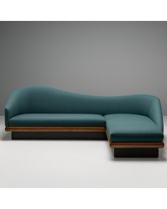 Designer L-Shaped Sofa with Brown Base | Modern Sectional by Maimo Furniture MAM21102025004