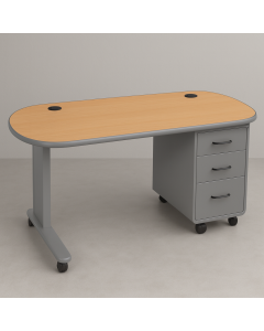 Modern Teacher’s Desk with Rounded Edges and Drawers – Maimo Furniture MAM291020250012