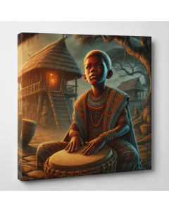 African Drum Art – Cultural Village Scene by Maimo Furniture- MAM091020253