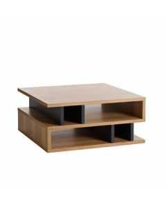 Modern Rectangular Brown & White Center Table with Open Storage MAM171020250012