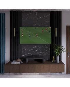 Modern Floating TV Wall Unit with Marble Accent Panel – Maimo Furniture-TV2026140514