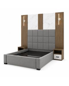 Marble Crest Upholstered Bed with Wall Panel Headboard by Maimo Furniture - MAM1806202610
