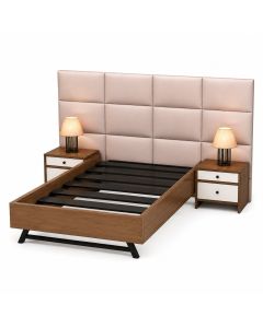 Harmony Panel Upholstered Bed with Wooden Frame by Maimo Furniture - MAM1806202611