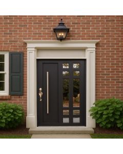 Modern Metal Entrance Door with Rectangular Glass Panels – Maimo Furniture-MAM10242025017