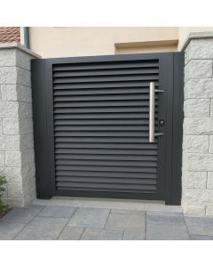 Modern Louvered Metal Door with Horizontal Slats | Maimo Furniture-MAM1024202504