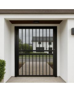 Vertical Bar Metal Security Door | Durable Steel Entrance | Maimo-MAM1024202509